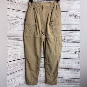 Royal Robbins Pants Womens Size 8 Khaki Nylon Cargo Convertible Hiking Outdoors